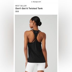 BNWT Alo Don’t Get It Twisted yoga tank size M